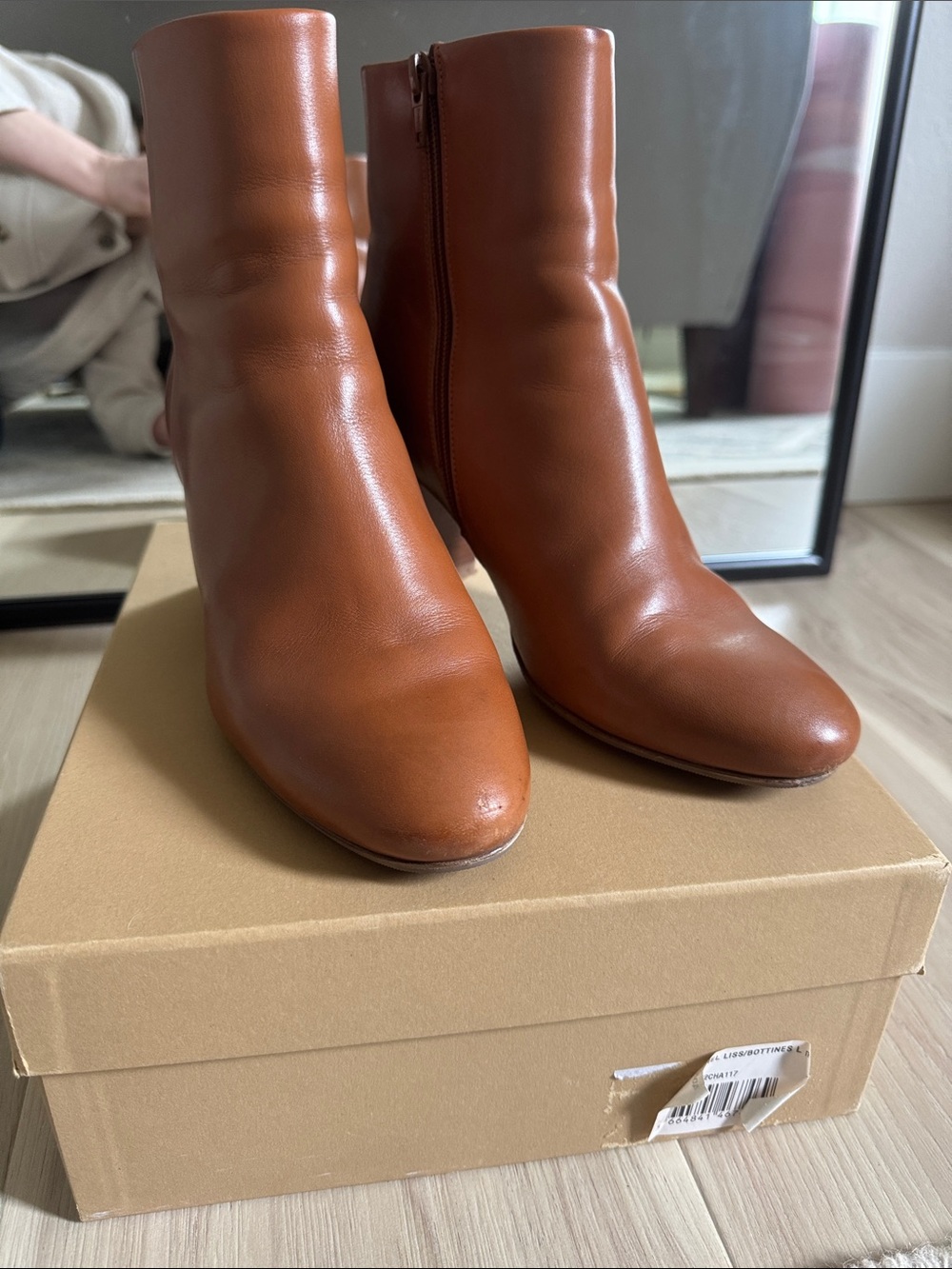 Sézane Lea Ankle Boots - Classic Zip Side size 40